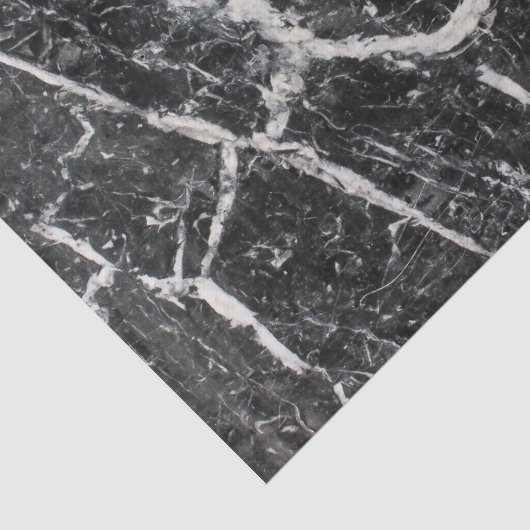 Modern zwart-wit marmerpatroon tissuepapier (Detail)