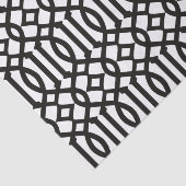 Modern zwart-wit Marokkaans trellis patroon Tissuepapier (Detail)