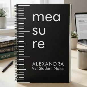 Modern zwart-wit meet vet student notities notitieboek