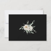 Modern Zwart Wit Minimaal Ontwerp Bruiloft RSVP Kaartje (Achterkant)