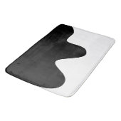 Modern Zwart-wit Minimal Abstracte kunst Badmat (Gekanteld)