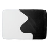 Modern Zwart-wit Minimal Abstracte kunst Badmat (Voorkant)