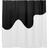 Modern Zwart-wit Minimal Abstracte kunst Douchegordijn (Voorkant)