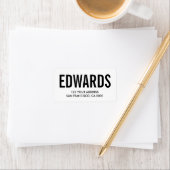 Modern zwart-wit minimalistisch adres etiket (Insitu)