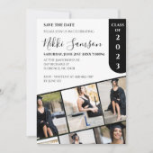 Modern zwart-wit, minimalistisch fotoafstuderen kaart (Voorkant)