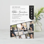 Modern zwart-wit, minimalistisch fotoafstuderen kaart (Staand voorkant)