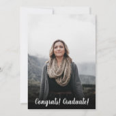 Modern zwart-wit, minimalistisch fotoafstuderen kaart (Achterkant)