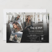 Modern zwart-wit, minimalistisch fotoafstuderen kaart (Voorkant)