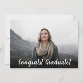 Modern zwart-wit, minimalistisch fotoafstuderen kaart (Achterkant)