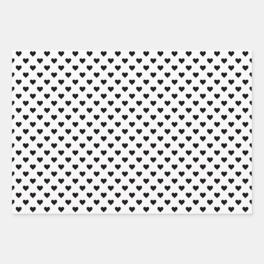 Modern zwart-wit minimalistisch patroon inpakpapier vel (Voorkant 3)