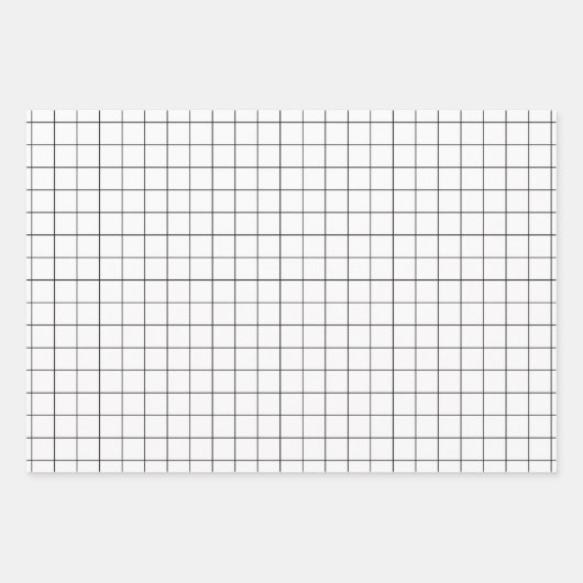 Modern zwart-wit minimalistisch patroon inpakpapier vel (Voorkant 2)