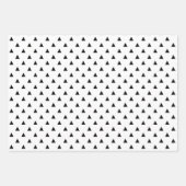 Modern zwart-wit minimalistisch patroon inpakpapier vel (Voorkant)