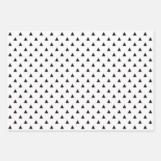 Modern zwart-wit minimalistisch patroon inpakpapier vel (Voorkant)