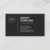 Modern Zwart Wit Minimalistisch Professioneel Visitekaartje (Voorkant)