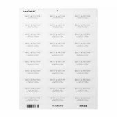 Modern zwart-wit minimalistisch retouradres etiket (Full Sheet)