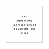 Modern zwart-wit minimalistisch retouradres  zelfinktende stempel (Design)