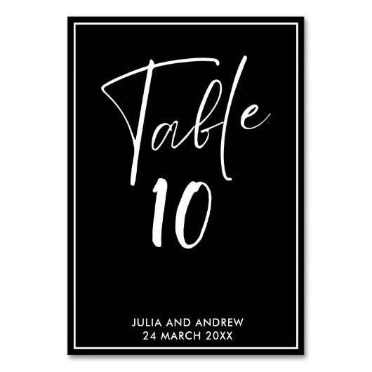 Modern zwart-wit minimalistisch script bruiloft kaart (Achterkant)