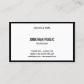 Modern Zwart Wit Minimalistische Sjabloon Eenvoudi Visitekaartje (Achterkant)