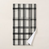 Modern zwart wit monochroom plakken bad handdoek (Handdoek)