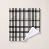 Modern zwart wit monochroom plakken bad handdoek (Wasdoekje)