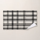 Modern zwart wit monochroom plakken bad handdoek (Handdoek)