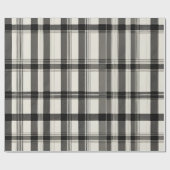 Modern zwart wit monochroom plakken cadeaupapier (Vlak)