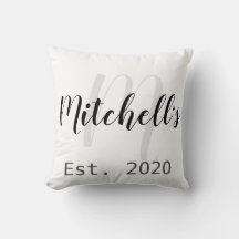 Modern zwart-wit monogram