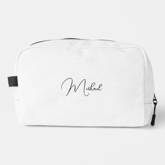 Modern Zwart-wit Monogram Mannen Vrouwen Reizen Toilettasje (Voorkant)