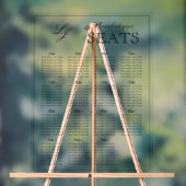 Modern zwart-wit monogram Script Trouwstoel Acryl Bord (Neutraal)