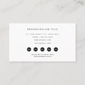 Modern Zwart Wit Monogram Social Media Iconen Visitekaartje (Achterkant)