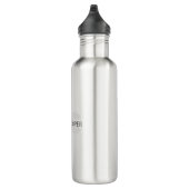 Modern zwart-wit monogram waterfles  (Rechts)