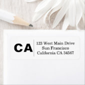 Modern zwart-wit monogramontwerp etiket (Insitu)