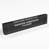 Modern zwart-wit naambordje