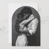 Modern Zwart Wit Niets Fancy Alleen Liefde Trouwen Kaart (Achterkant)