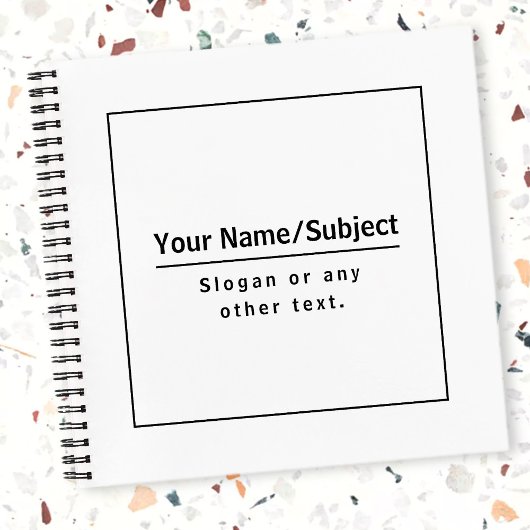 Modern zwart-wit notitieboek