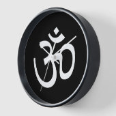 Modern zwart-wit om um-pictogram Hindoeïsme symboo (Hoek)