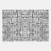 Modern zwart-wit omheind ontwerp inpakpapier vel (Voorkant 2)