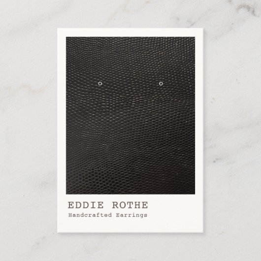 Modern zwart wit oorscherm visitekaartje (Voorkant)