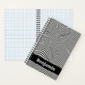 Modern zwart-wit op art notitieboek (Binnen)