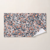 Modern zwart wit Oranje Abstract patroon Bad Handdoek (Handdoek)