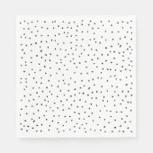 Modern zwart-wit partij Confetti Papier servet (Voorkant)