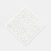 Modern zwart-wit partij Confetti Papier servet (Hoek)