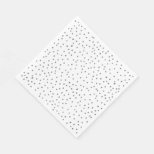 Modern zwart-wit partij Confetti Papier servet (Hoek)