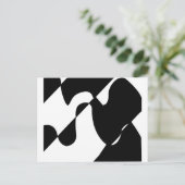 Modern zwart-wit patroon briefkaart (Staand voorkant)