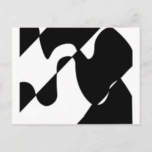 Modern zwart-wit patroon briefkaart