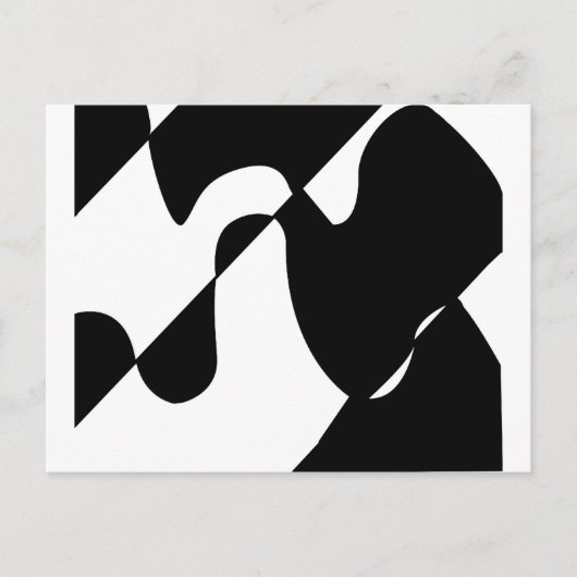 Modern zwart-wit patroon briefkaart (Voorkant)