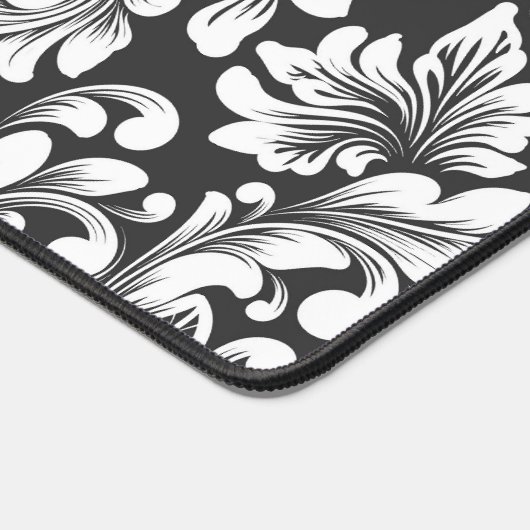 Modern zwart-wit patroon bureaumat (Hoek)