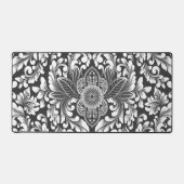 Modern zwart-wit patroon bureaumat (Voorkant)