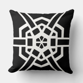 modern zwart - wit patroon kussen