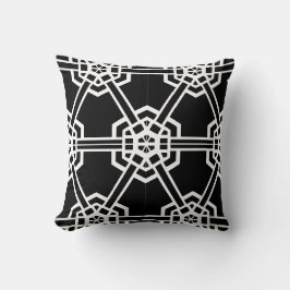 modern zwart - wit patroon kussen